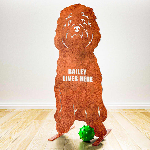 Labradoodle Cockapoo Statue Garden Ornament Dog Lover Owner Christmas Gift